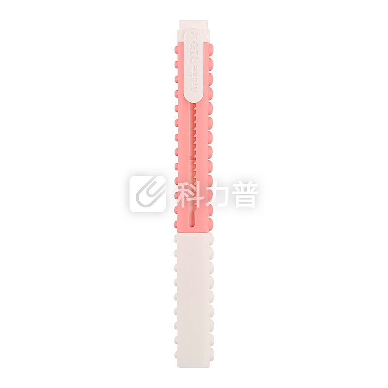 旗牌(Shachihata)Artline BLOX儿童学生拼接伸缩滑动护套笔形铅笔橡皮擦细细擦 红莓粉 KTX-ER3