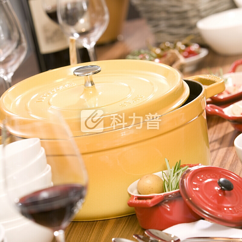 Staub 珐琅铸铁锅 搪瓷汤锅铸铁炖锅 26cm 芥末黄 法国进口