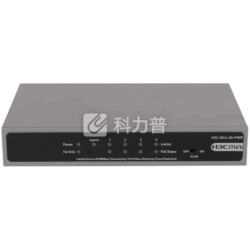 华三(H3C)Mini S5-PWR 5口百兆非网管POE交换机
