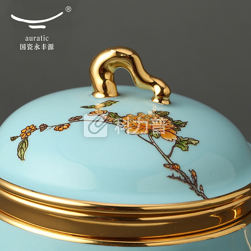 国瓷永丰源 auratic 夫人瓷陶瓷茶杯咖啡杯水杯子带盖过滤泡茶办公会议杯具对杯
