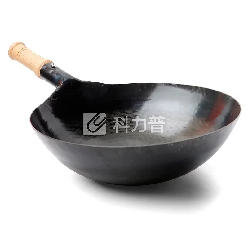 【京东优质好货】好厨自营 日本进口铁锅 教开锅 日本进口全手工拓打山田工业所铁锅 熟铁炒锅 无涂层 山田木柄30CM厚1.2MM
