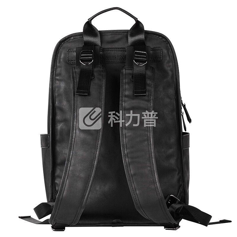 爱迪生（Edison）电脑包 超轻防水背包男15.6英寸笔记本双肩包大容量潮男书包 T108-4 黑色