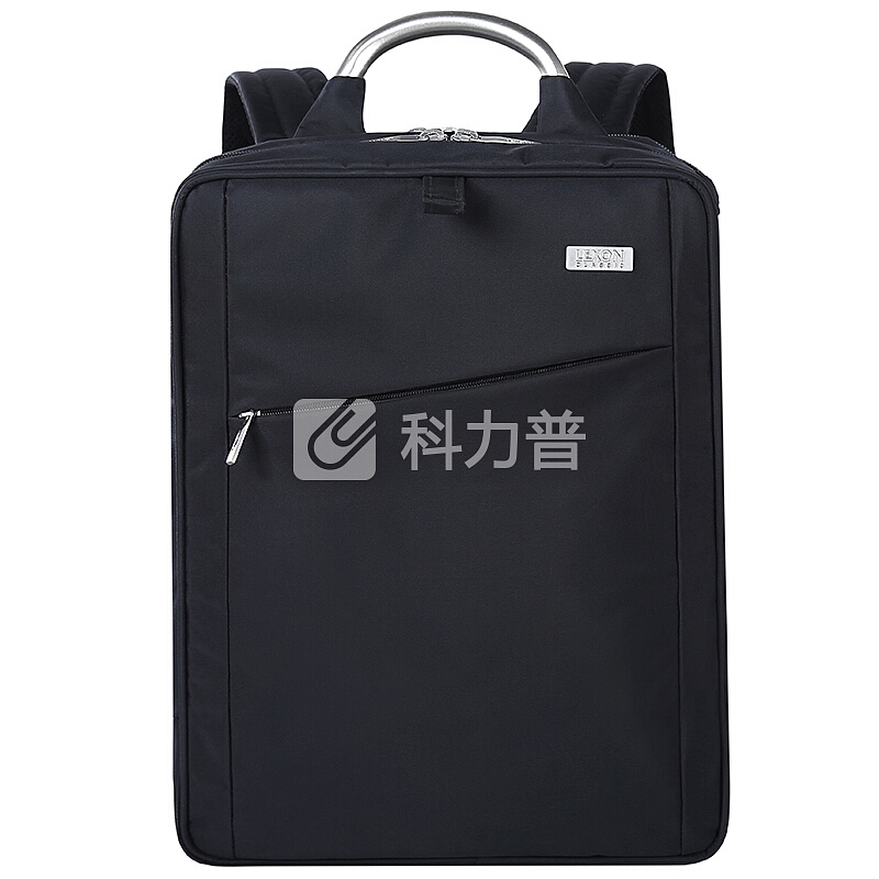法国乐上(LEXON)电脑包男士双肩包14/15.6英寸双隔层防水笔记本商务休闲背包 蓝黑色
