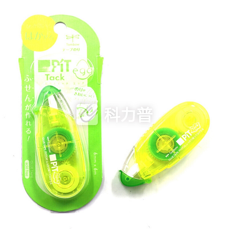日本蜻蜓(Tombow)卷轴双面胶带 点胶修正带式DIY手账豆豆贴纸胶 PN-EKC60 浅绿色 原装进口