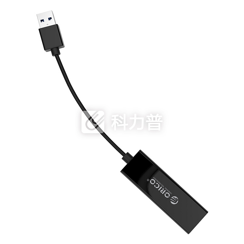 奥睿科(ORICO)USB集线器百兆有线网卡 USB转RJ45网线接口 网口转换器 支持笔记本/平板电脑 黑色UTJ-U2