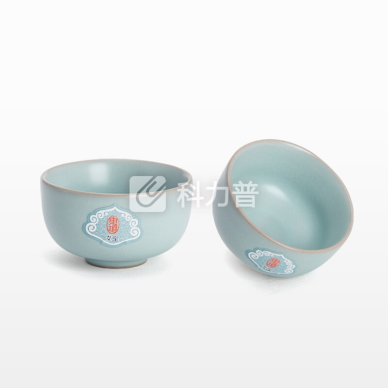 东道 东道 汝窑禅意旅行茶具套装 景德镇陶瓷功夫整套茶具便携旅行装 一壶两杯组-天青色