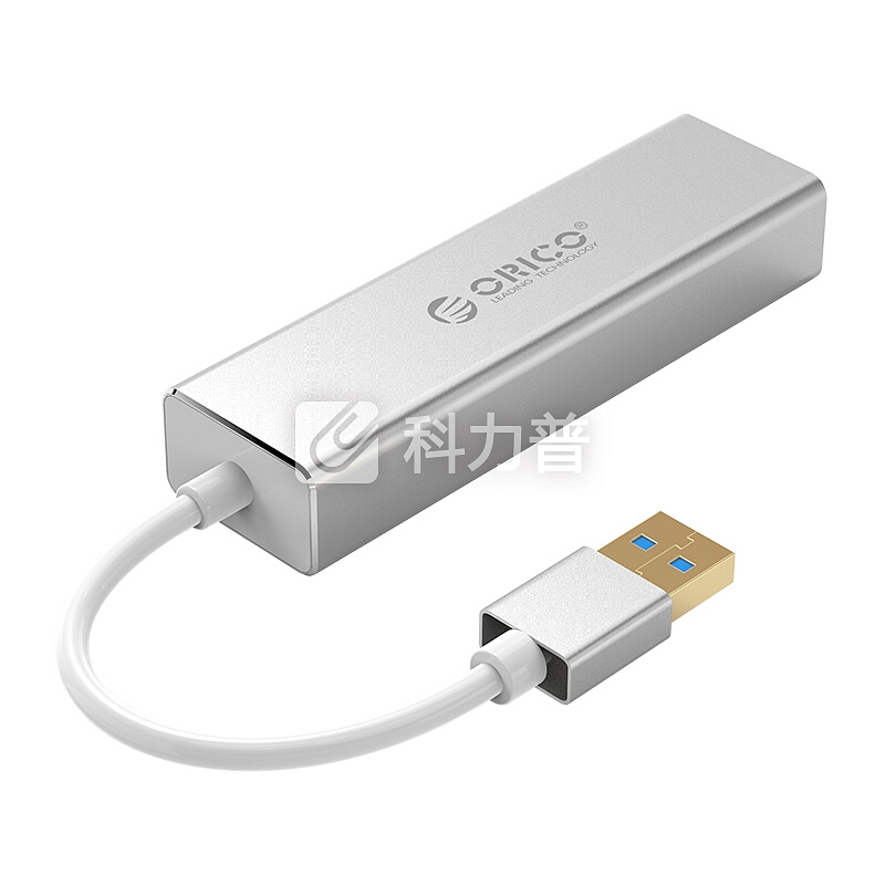 奥睿科(ORICO)USB分线器 3口HUB集线器转千兆网口RJ45网线接口 笔记本台式机外置网口转换器 XD-U31