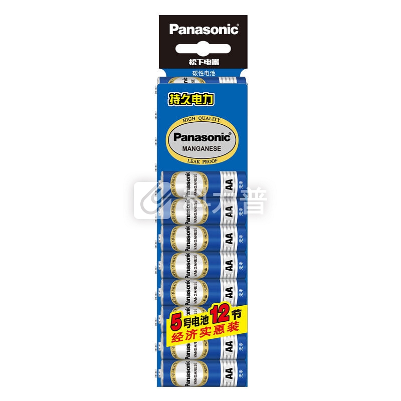 松下(Panasonic)碳性5号五号干电池12节适用于遥控器玩具万用表门铃R6PNU/12SC