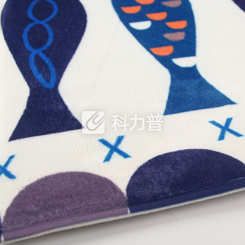 青苇 个性印染 地垫门垫 吸水防滑 浴室厨房脚垫 鱼45*115cm