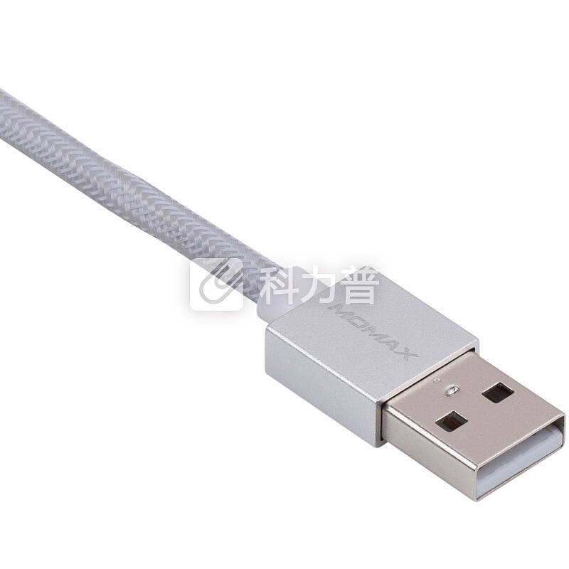 摩米士MOMAX Type-C数据线充电线 尼龙编织USB-C充电器电源线 支持华为小米三星荣耀等手机 1米银色