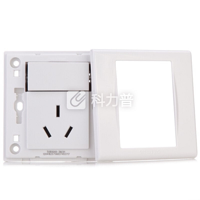 西门子(SIEMENS)开关插座 品宜系列 16A三孔带开关面板 空调热水器插座5UB06483NC01
