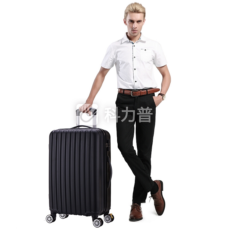 博兿(BOYI)万向轮拉杆箱24英寸男女士旅行箱轻盈行李箱 BY-72002黑色