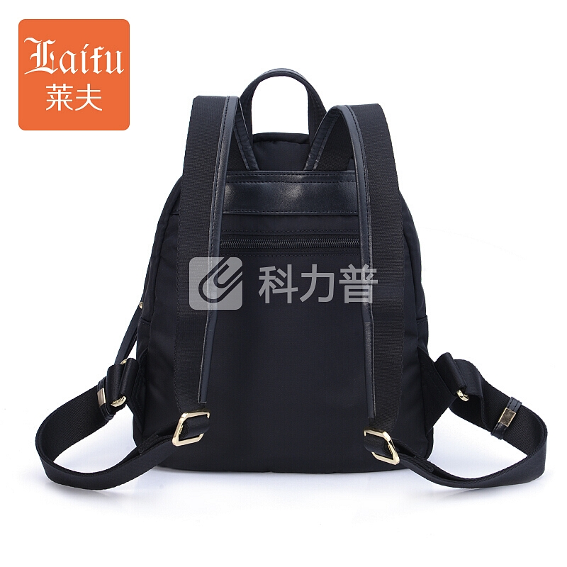 莱夫女双肩包韩版迷你时尚百搭牛津布背包黑色6761