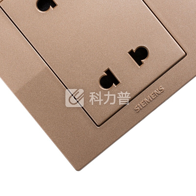 西门子 SIEMENS 西门子(SIEMENS)开关插座 悦动系列 10A四孔插座面板(香槟金)5UB80123NC03