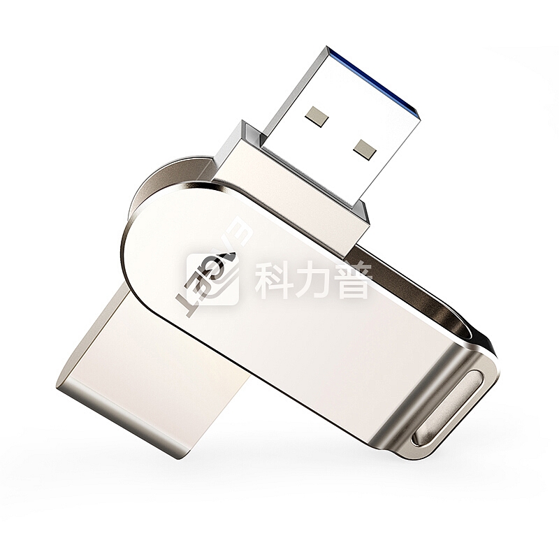 忆捷(EAGET)128GB USB3.0 U盘 F60高速全金属360度旋转车载优盘珍珠镍色