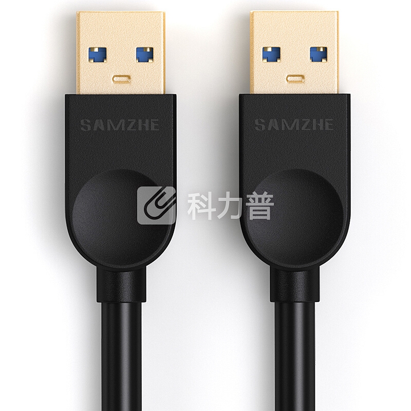 山泽(SAMZHE) 高速USB3.0数据线 公对公AM/AM 双头移动硬盘盒数据线 笔记本散热器连接线 黑色3米SDY-05A