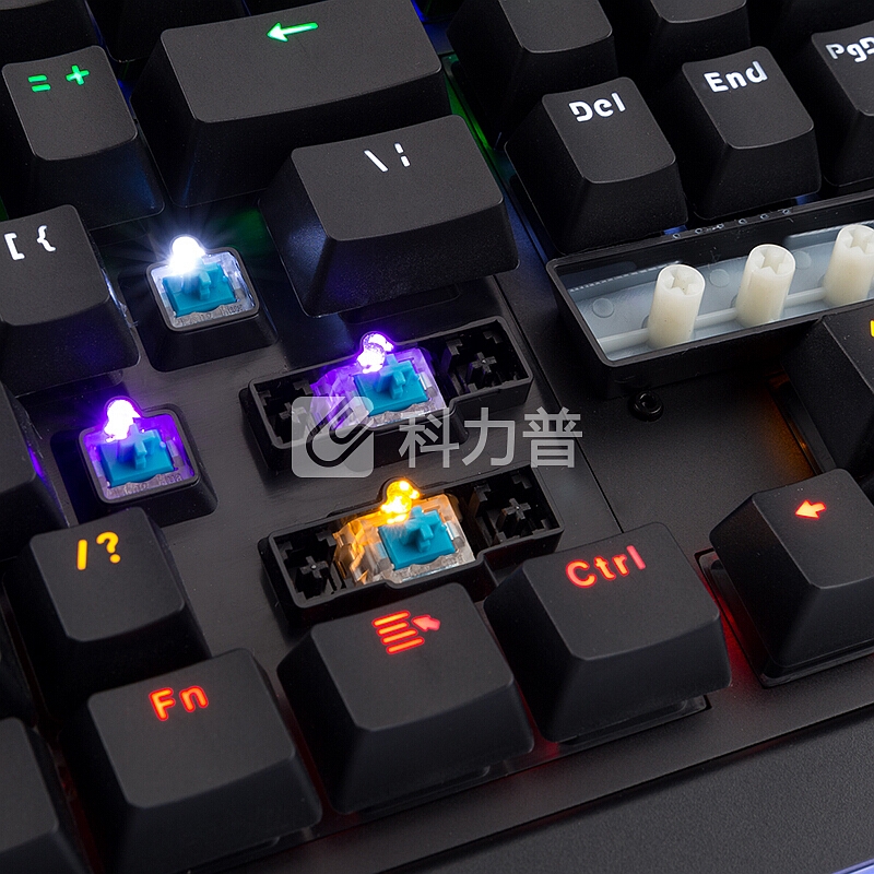 魔炼者 MK8 防水蓝色发光手托机械键盘自营 游戏键盘 背光机械 吃鸡键盘 电脑键盘 笔记本键盘 黑色 青轴