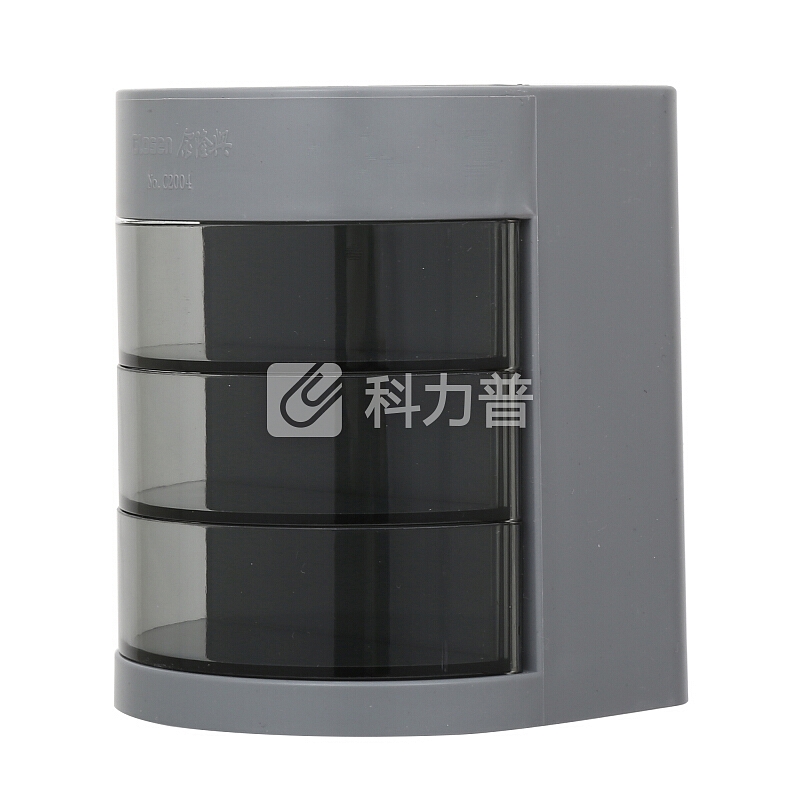 金隆兴(Glosen)三层多功能办公笔筒 桌面创意文具收纳盒 黑色 C2004