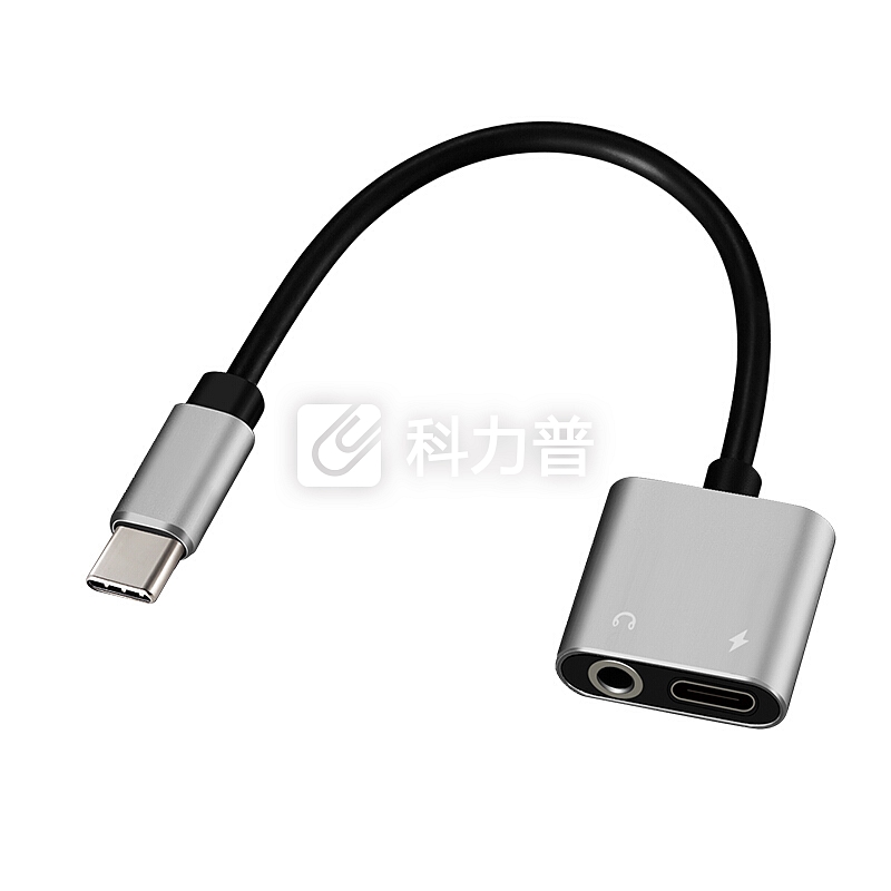 颜良 颜良FSC Type-c转换线耳机转接头3.5mm转换器二合一苹果小米华为通用自营 黑色