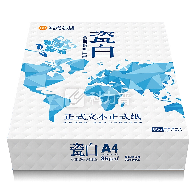 传美 TRANSMATE 传美(瓷白)A4 复印纸 85g 250张/包 5包/箱