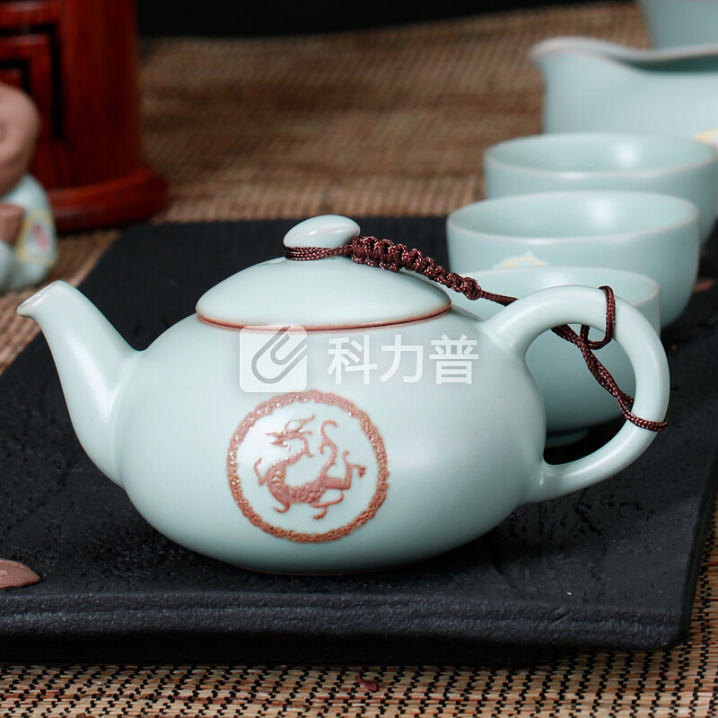东道 东道 汝窑茶具送礼整套茶具套装汝瓷开片可养一壶三杯