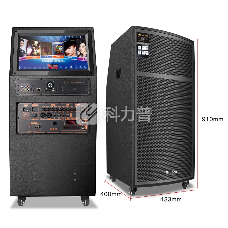 新科 新科 （Shinco） Q500户外广场舞拉杆音箱 蓝牙移动视频大屏播放器带双麦克风