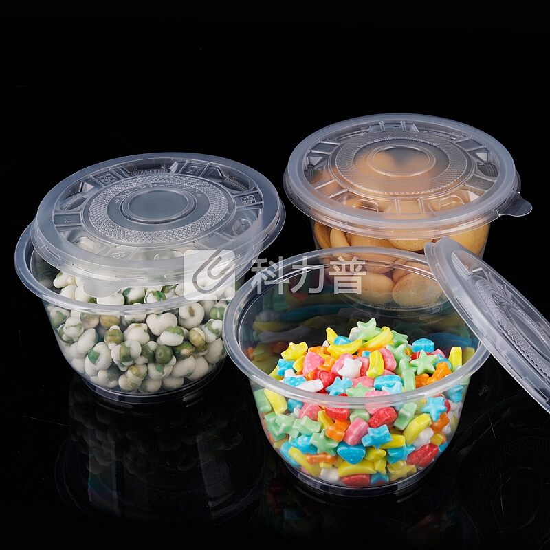 美丽雅 方便餐碗圆型500ml*10套装 一次性餐盒打包盒饭盒快餐盒外卖保鲜盒