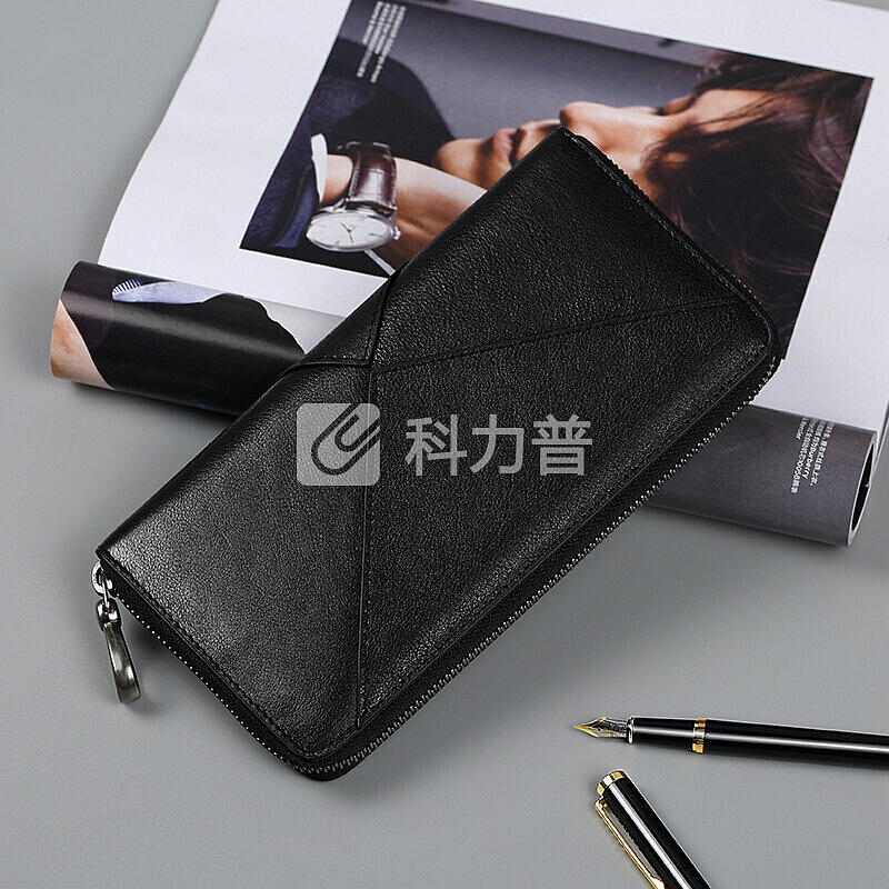 CCMVP 【品牌自营 质量保证】CCMVP 男士钱包长款拉链薄款商务时尚手包牛皮软皮真皮钱夹韩版