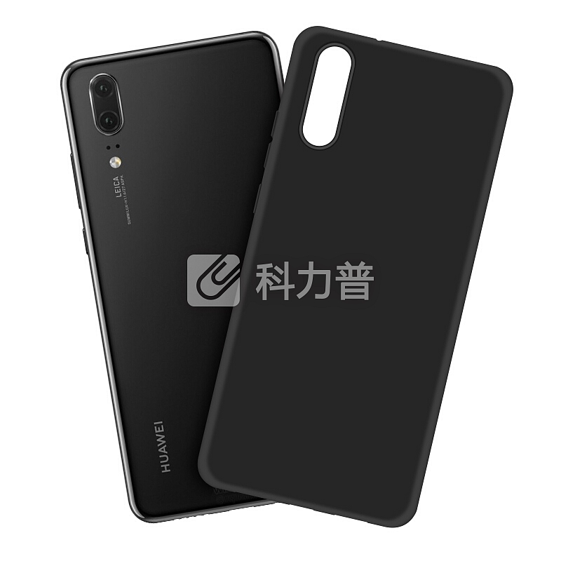 狄客 华为P20手机壳 微砂硅胶防摔软壳保护套 黑色