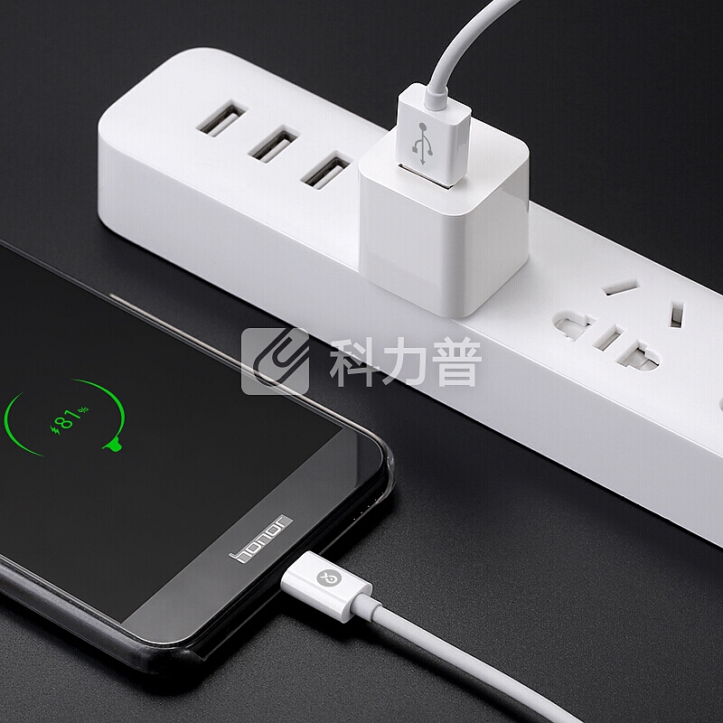 毕亚兹 Type-c数据线 快充安卓手机充电器电源线 1米 K18白色 华为P20/Mate10/荣耀V10/麦芒5/三星S8/小米5S6