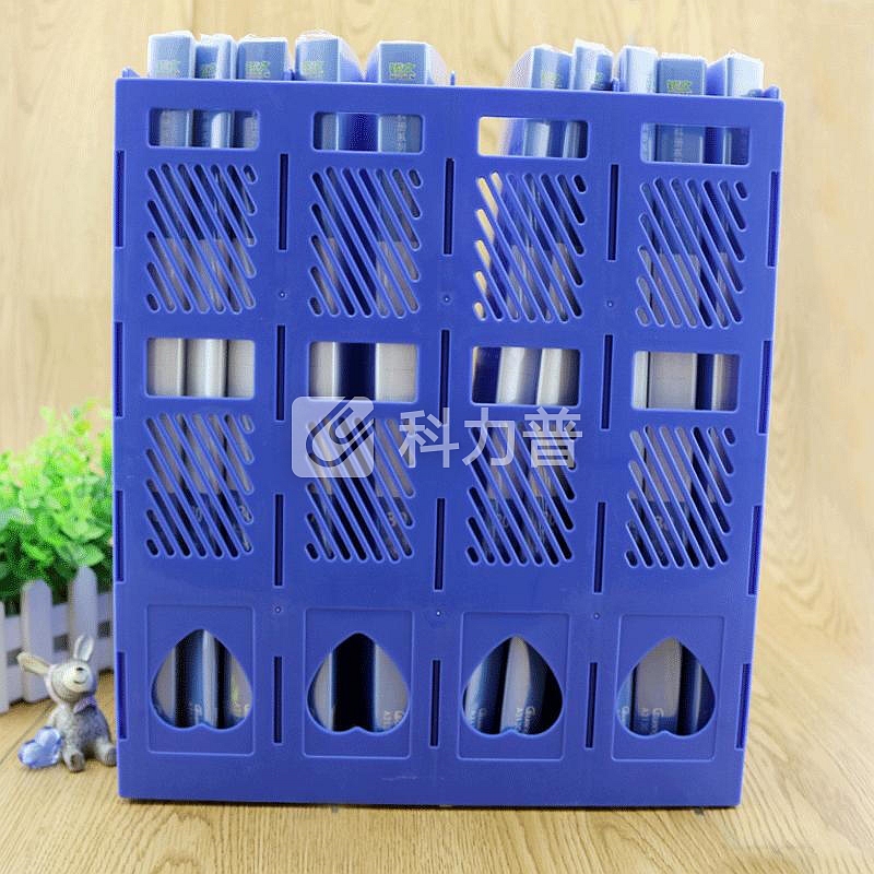 广博京东文具自营超市加厚四联五联文件架资料框收纳盒书立架办公用品档案文件夹学生简易桌上办公用品2个装 9268五格资料架灰色2个装