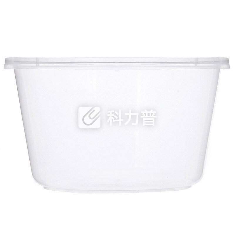 奥美洁 奥美洁 一次性餐盒圆形透明带盖打包保鲜盒10只装带盖450毫升