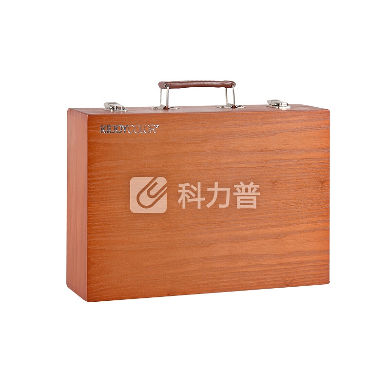 凯蒂卡乐(KIDDYCOLOR)儿童画画套装 132件双层木盒豪华画笔套装彩笔套装 水彩笔蜡笔油画棒彩铅绘画套装