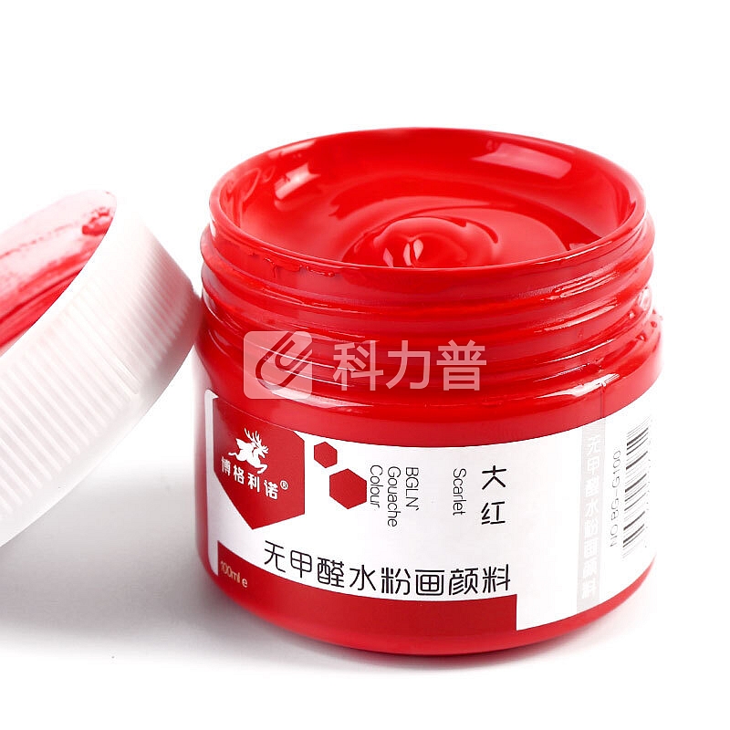 博格利诺(BOGELINUO)水粉颜料 100ml学生儿童初学者适用 水粉画颜料美术用品 148-G100-02中黄