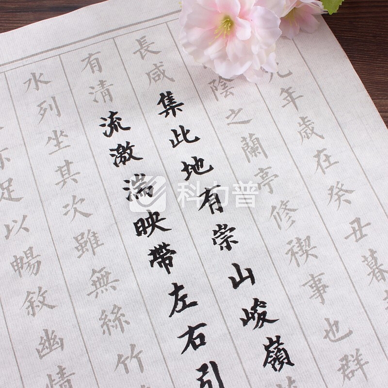 文房四宝小楷描红宣纸 兰亭序字帖入门临摹宣纸 成人初学者书法软笔 中庸(30张)