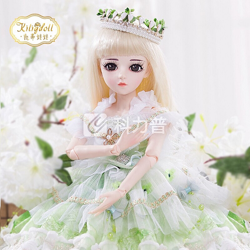 多丽丝凯蒂娃娃 芭比娃娃套装大礼盒SD/BJD娃娃婚纱娃娃灵公主女孩玩具60厘米3分改妆换装洋娃娃 塔西娅-10号 送梳妆礼包 凯蒂娃娃(60厘米)