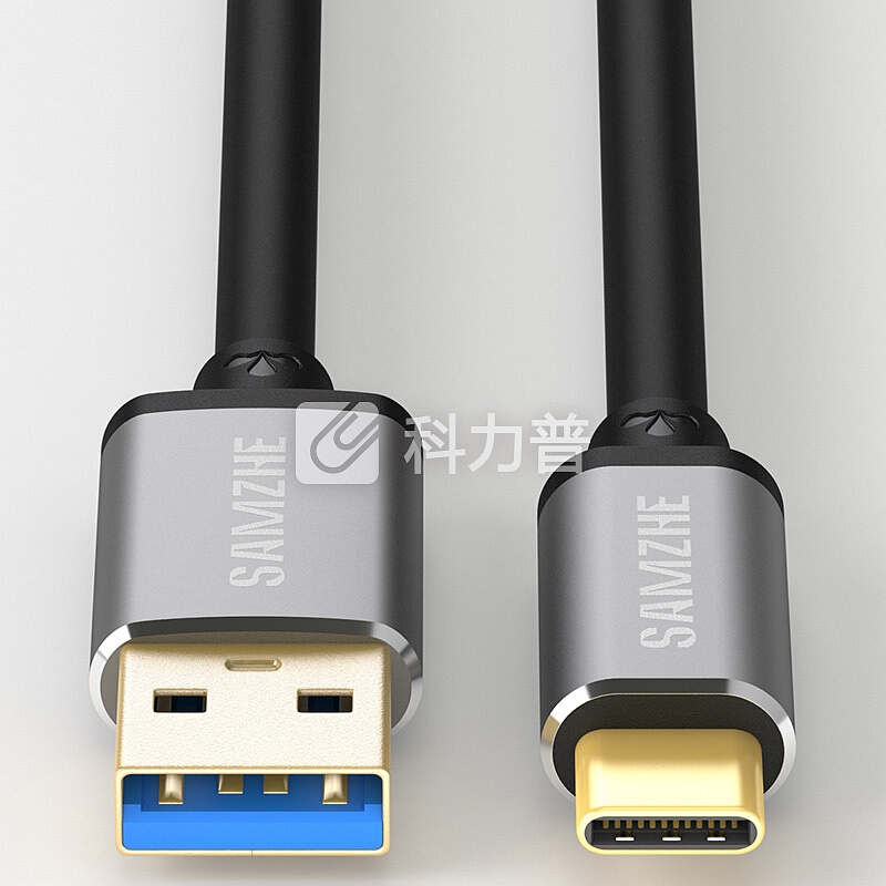 山泽 Type-c数据线 USB3.0安卓手机充电器头线 铝合金电源线 支持华为Mate20Pro/P20 小米8SE/6x 0.25米 黑色