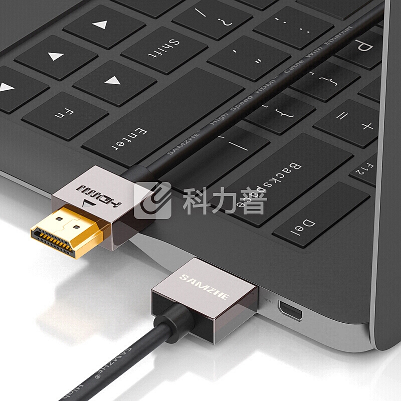 山泽(SAMZHE)超细镀金豪华HDMI细线2.0版数字高清线4K3D视频连接软线 笔记本电脑接显示器投影仪0.5米 SM-605