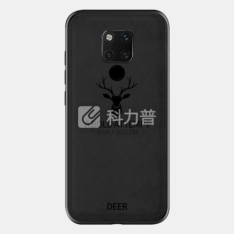 悦可 悦可 华为mate20手机壳华为Mate20小鹿布纹全包防摔手机软壳保护套-黑色
