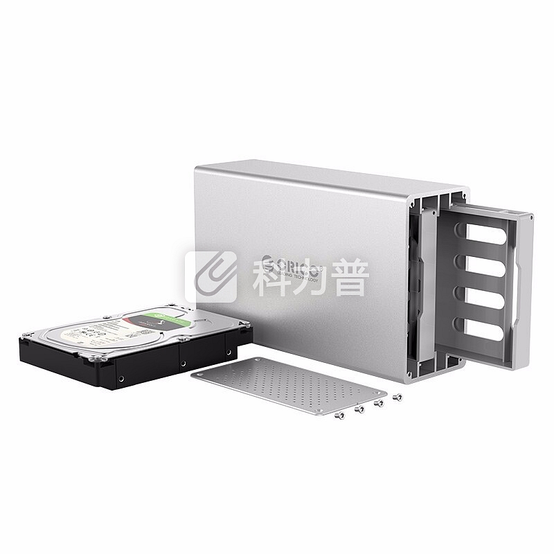 奥睿科(ORICO) 硬盘柜3.5英寸多盘位硬盘盒SATA串口全铝台式机外置盒 五盘位-WS500RU3(带阵列)