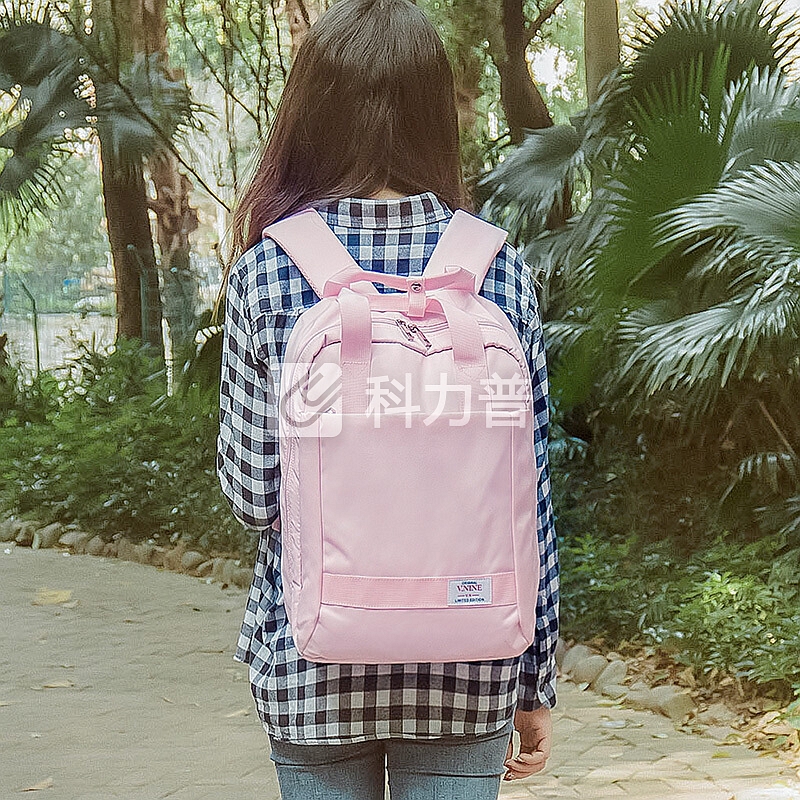 第九城(V.NINE) 双肩包女士电脑包13/14/15.6英寸商务休闲大容量旅行背包防水书包 VD7BV33913J 粉色
