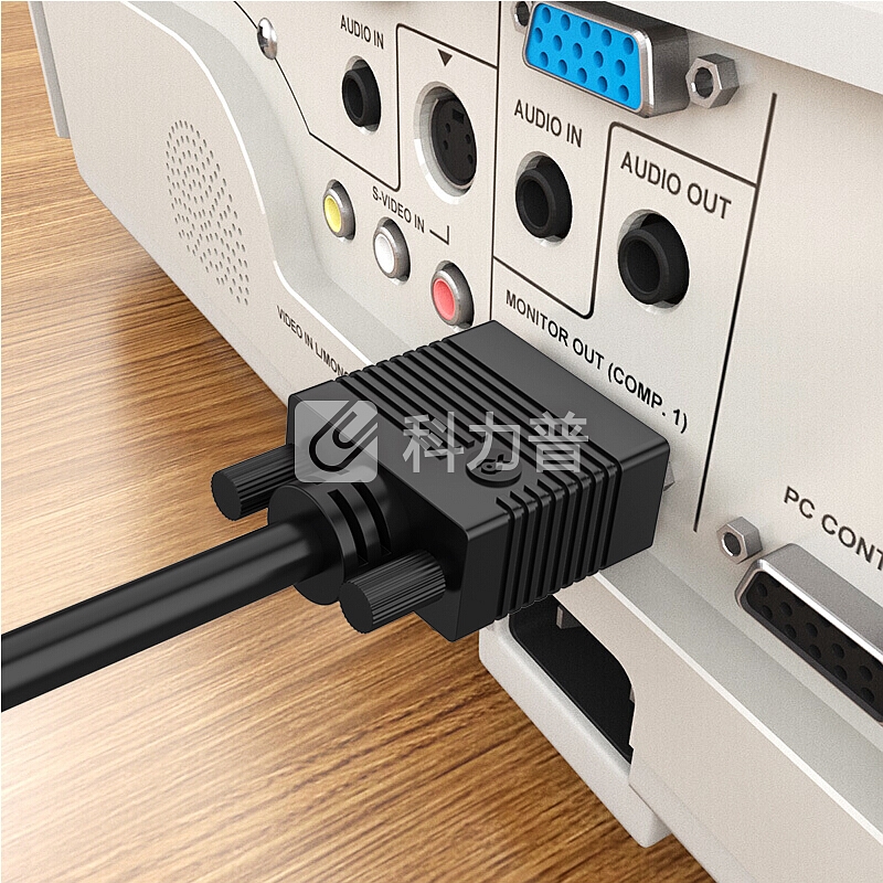 毕亚兹 工程级VGA线 高清3米 vga3+6 投影仪线电脑显示器连接线 笔记本显示器视频线延长线 针/针 XL3-黑