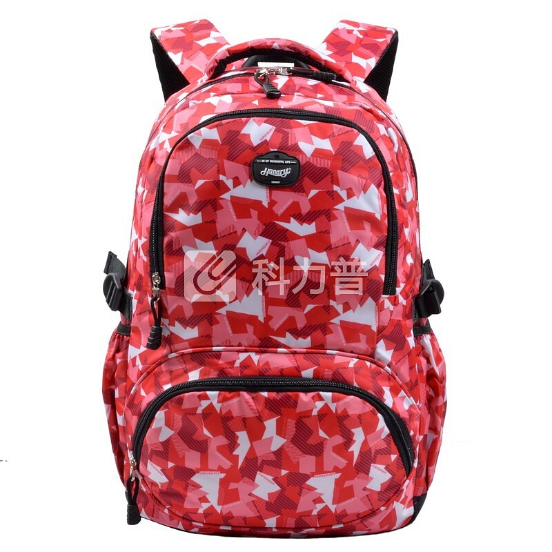亨得利 (Handry) 背包 经典时尚出游双肩包多用背包男女时尚休闲风韩版书生书包H0091红色