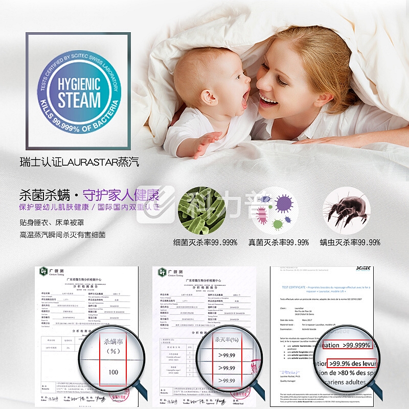 LAURASTAR LAURASTAR瑞士PULSE SILVER原装进口家用恒压持续蒸汽熨烫机电熨斗挂烫机