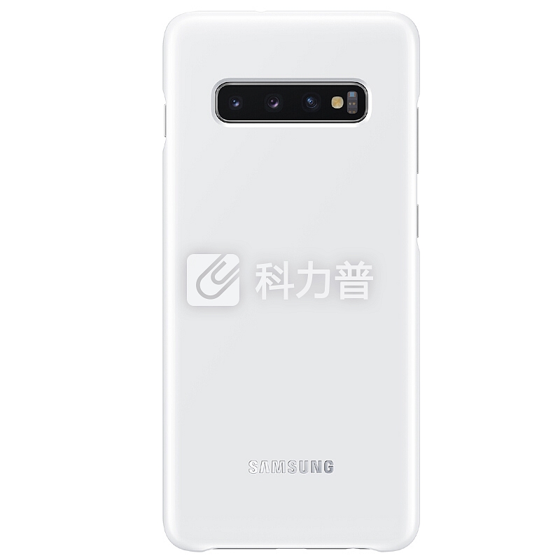 三星(SAMSUNG) S10+ 原装LED保护壳 保护套 G9750 后壳 防摔 LED智能背光 来电信息提醒 白色