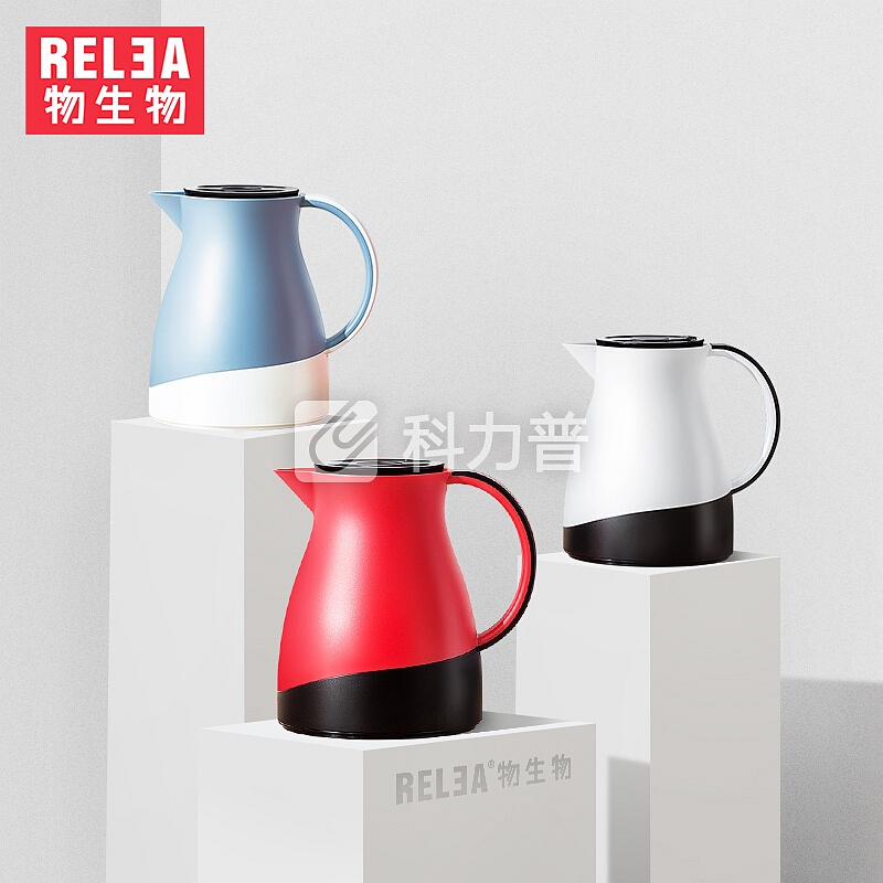 物生物(RELEA)保温壶 1500ML 欧式保温水壶保温瓶家用大容量热水瓶暖壶开水壶暖水瓶 玄境茶白