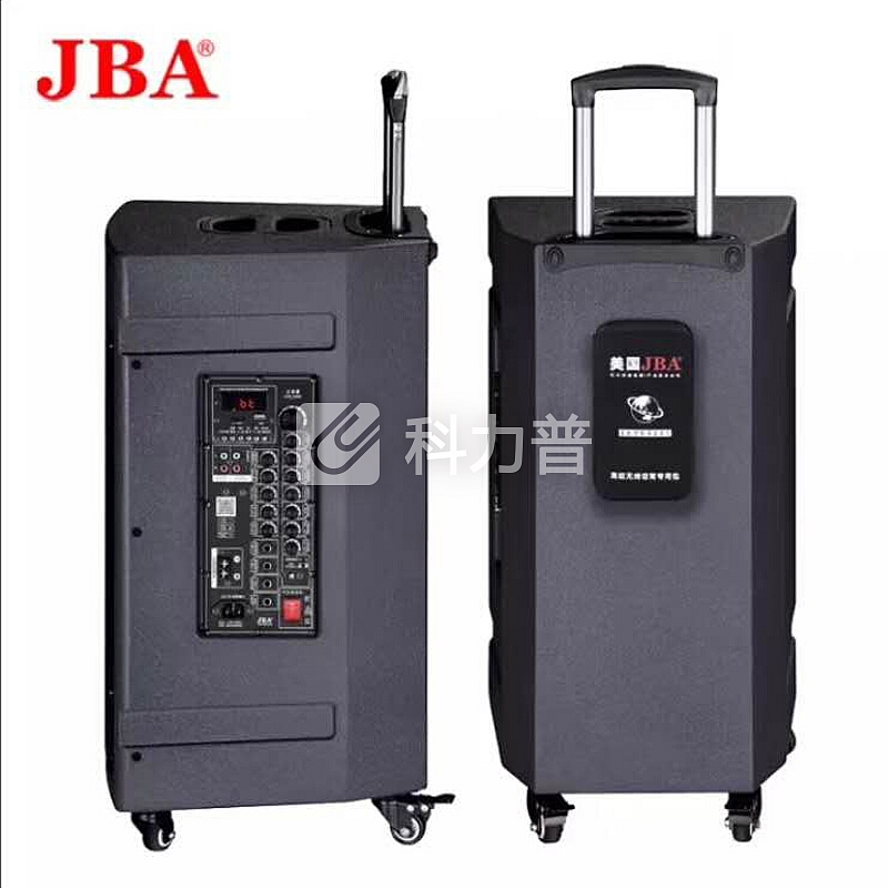 JBA 京东自营户外大功率音响蓝牙便携式音箱重低音带话筒8寸/10寸/12寸/15寸直播K歌音响家用 15寸 2个无线话筒 两个无线耳麦