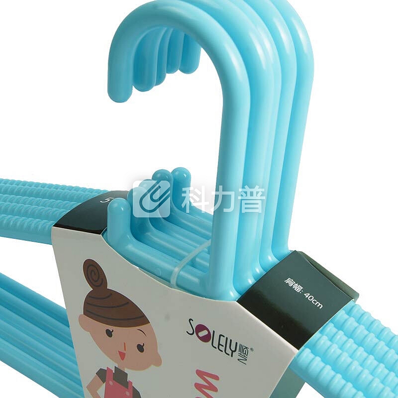 顺艺 顺艺衣架 宽肩无痕晾衣架 防滑干湿两用塑料晾衣架 成人儿童防滑衣服撑子 5只装SY849
