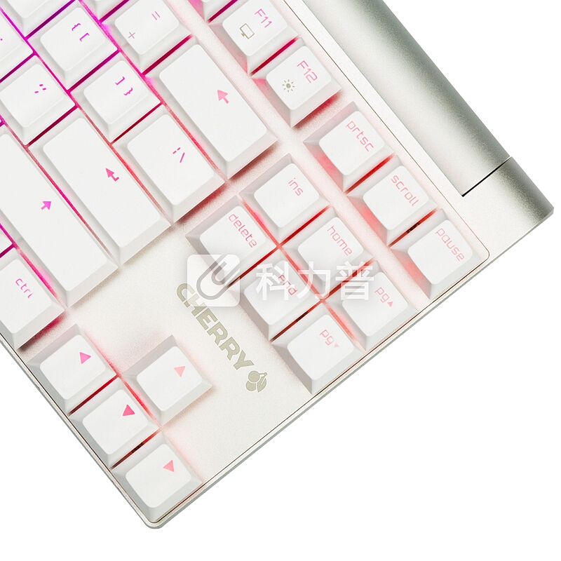 樱桃(CHERRY)MX Board 8.0 G80-3888HYAEU-0 RGB 背光游戏机械键盘 白色红轴 绝地求生 吃鸡键盘