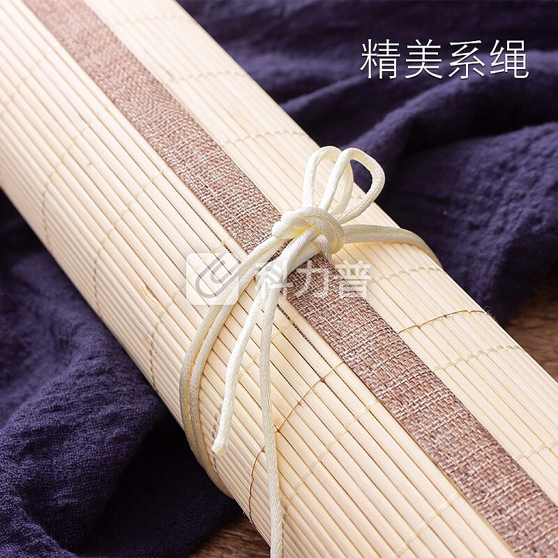 湖颖 湖颖笔帘卷笔袋毛笔口袋文房四宝8孔 棉麻口袋笔帘